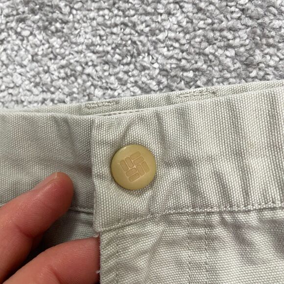 Columbia ROC Chino Shorts Mens 38 Beige Snap Button Flat Front Outdoor 37x10 - Picture 12 of 16